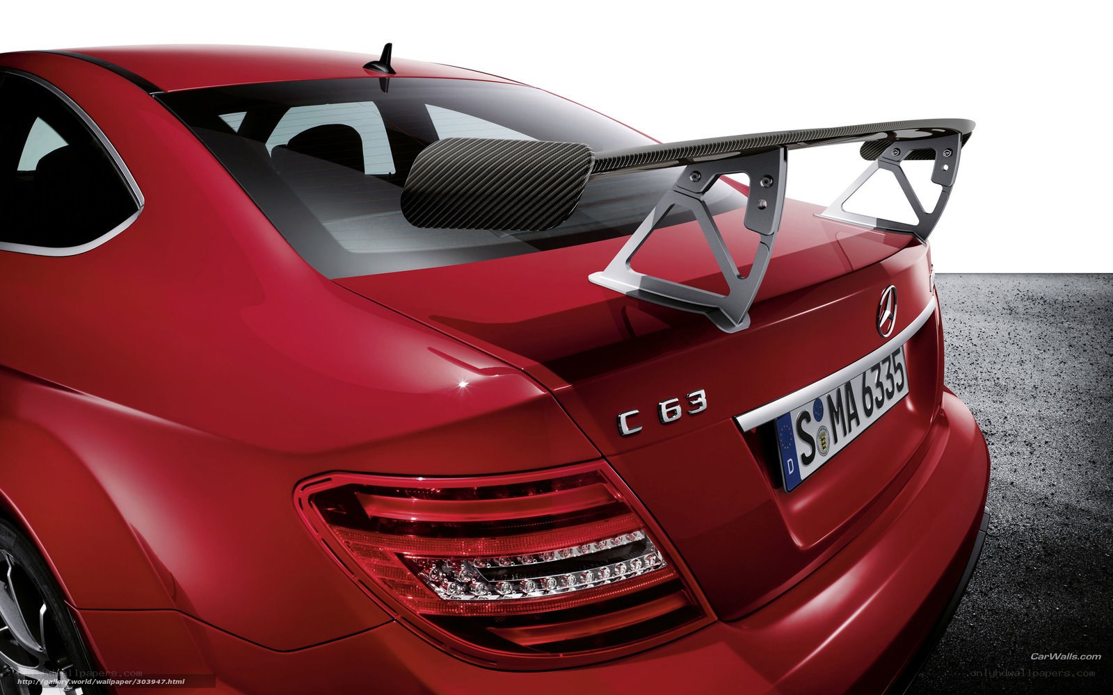 Red Mercedes-Benz C63 AMG
