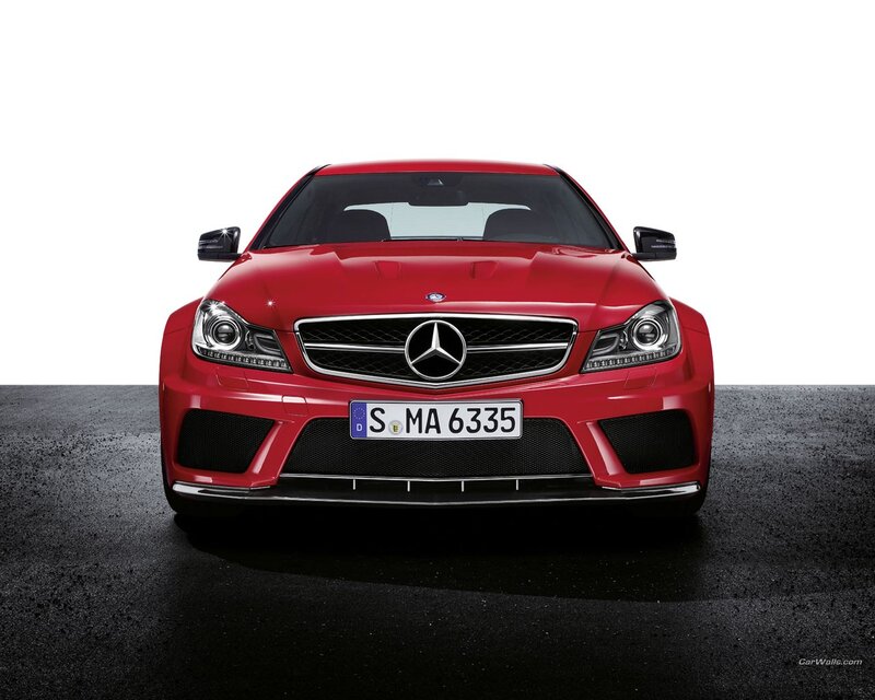 Red Mercedes-Benz C63 AMG