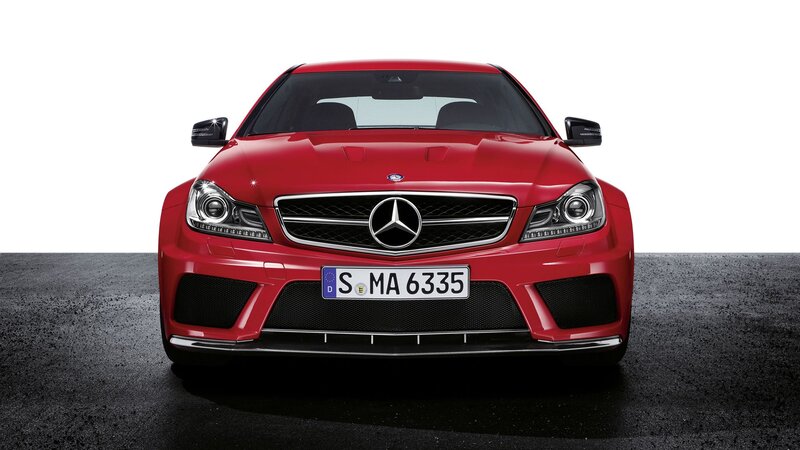 Red Mercedes-Benz C63 AMG