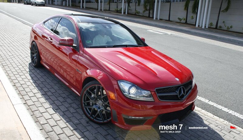 Red Mercedes-Benz C63 AMG