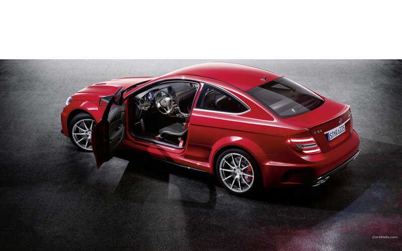 Red Mercedes-Benz C63 AMG Coupe