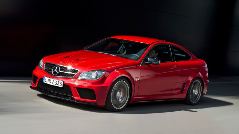 Red Mercedes-Benz C63 AMG Coupe