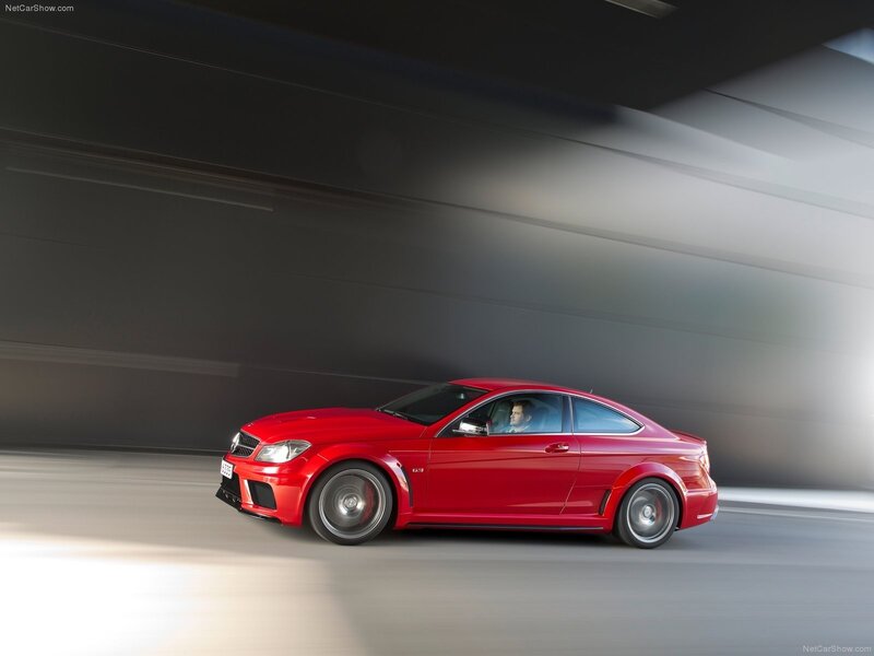 Red Mercedes-Benz C63 AMG Coupe