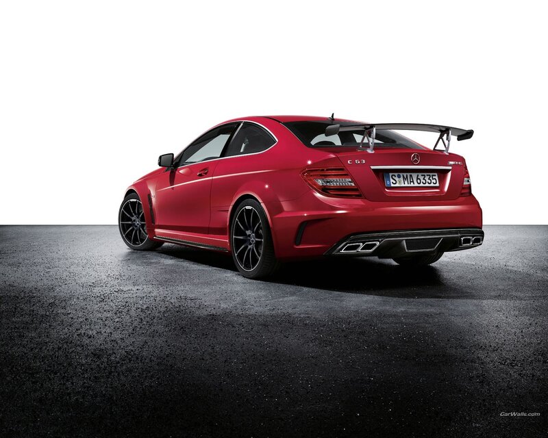 Red Mercedes-Benz C63 AMG Coupe