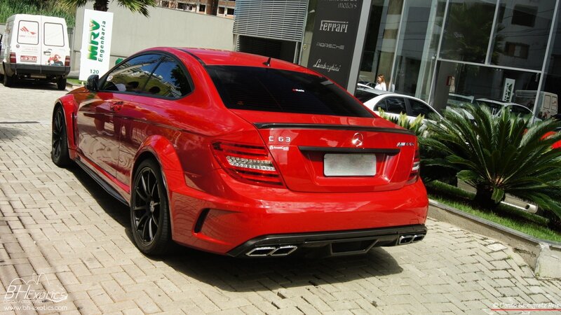 Red Mercedes-Benz C63 AMG — Neutral, Afternoon, Photograph