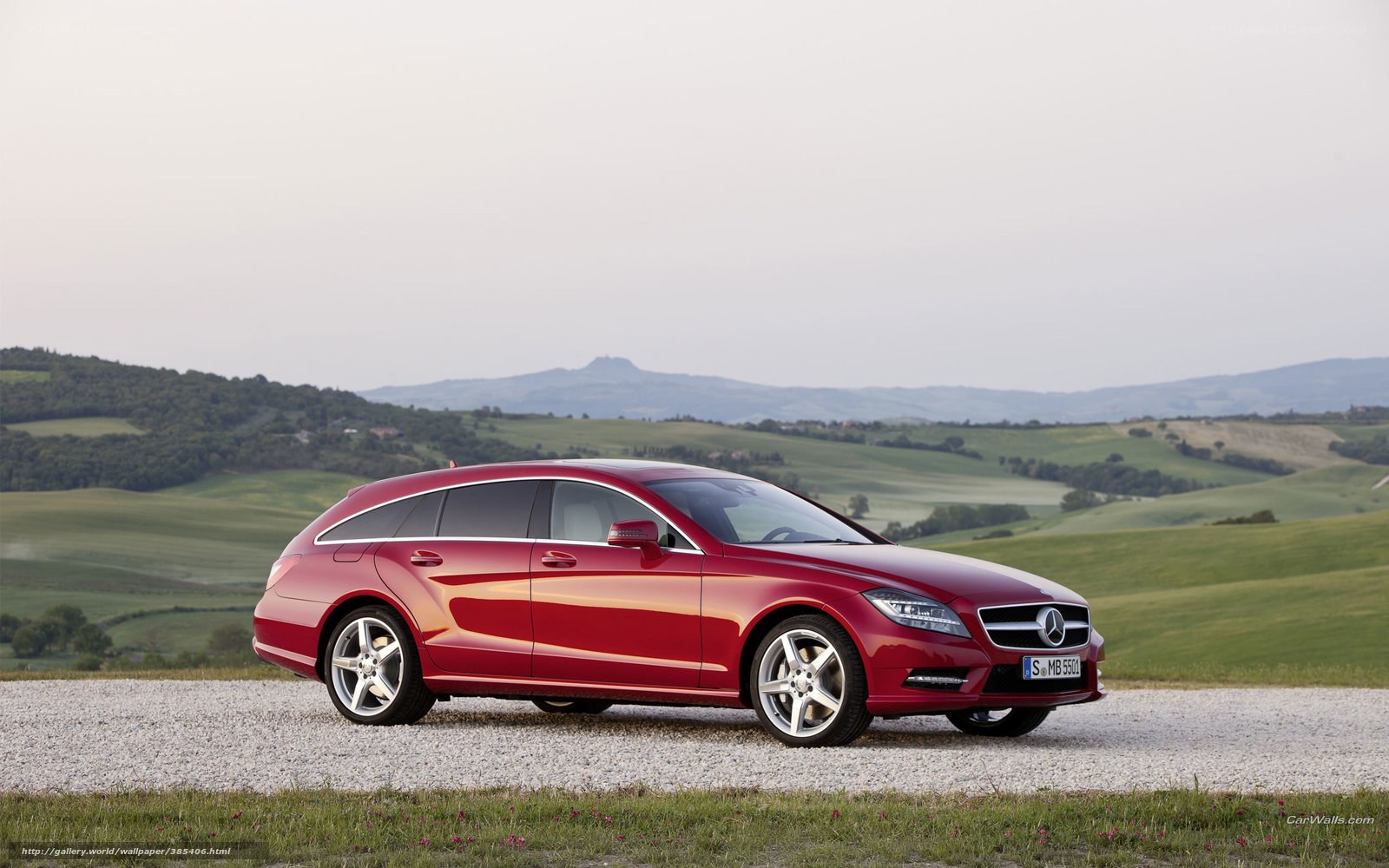 Red Mercedes-Benz CLS-Class Wagon