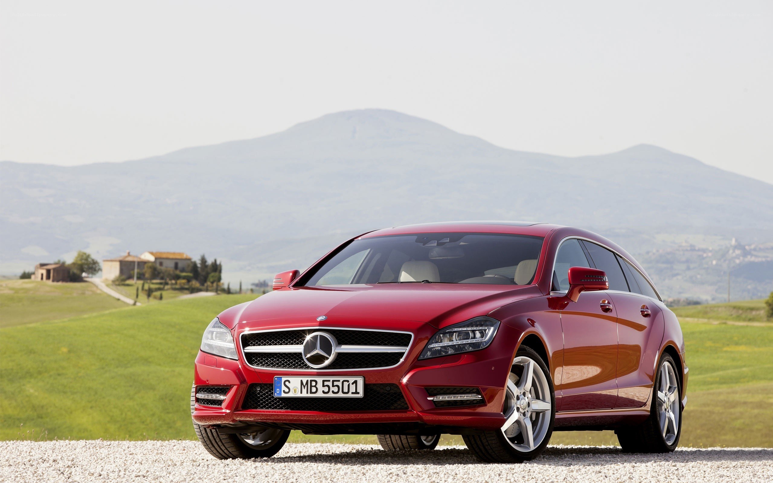 Red Mercedes-Benz CLS-Class