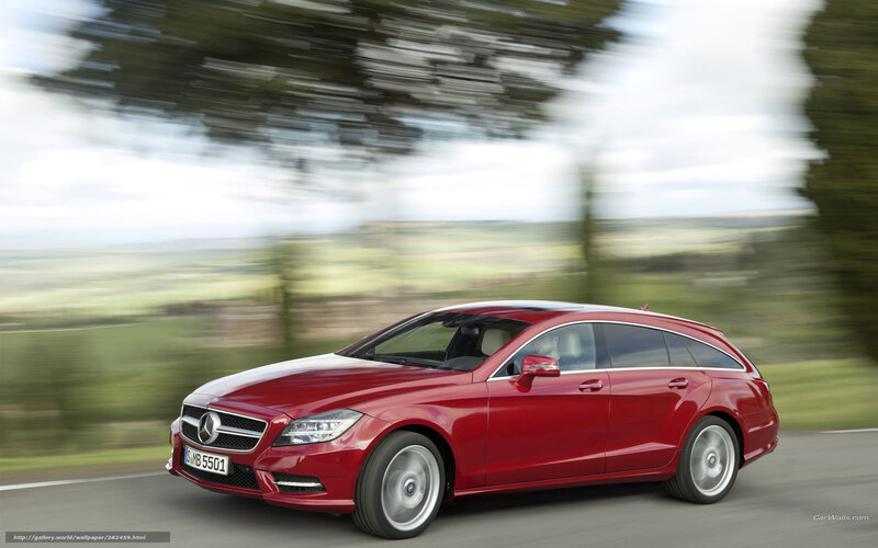 Red Mercedes-Benz CLS Shooting Brake