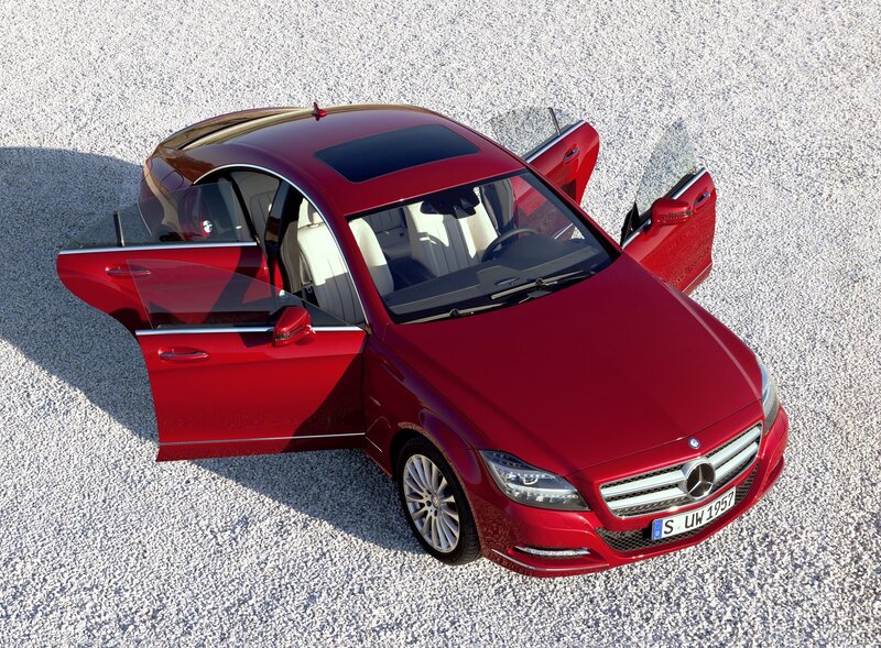 Red Mercedes-Benz CLS