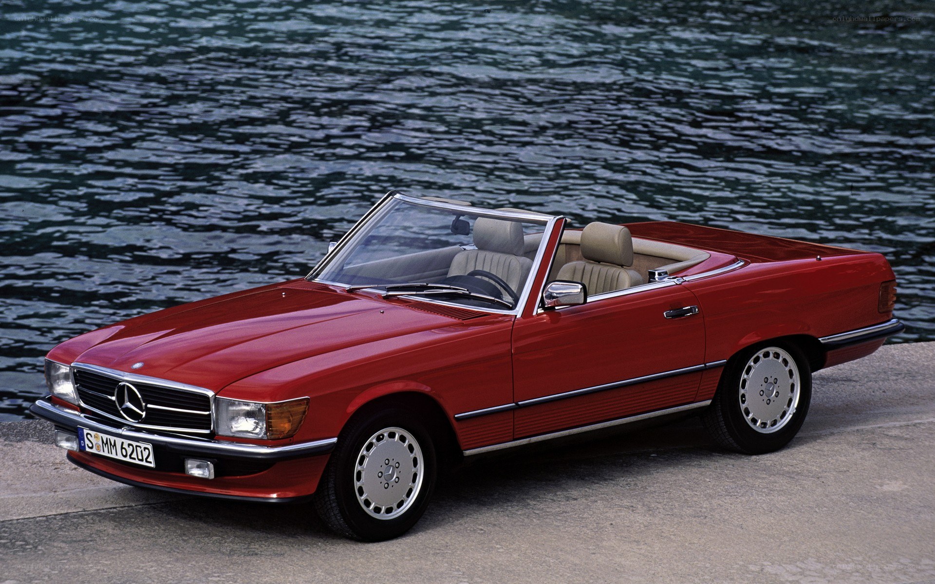 Red Mercedes-Benz convertible
