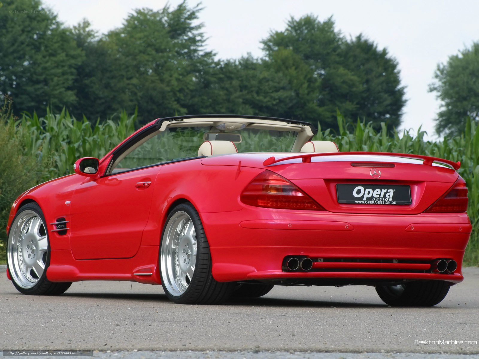red mercedes-benz convertible