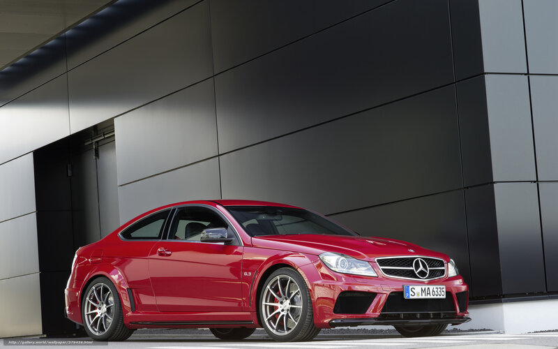 Red Mercedes-benz Coupe — Dramatic, Afternoon