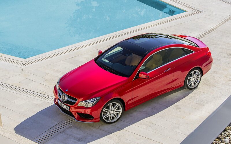 Red Mercedes-benz Coupe — Serene, Afternoon