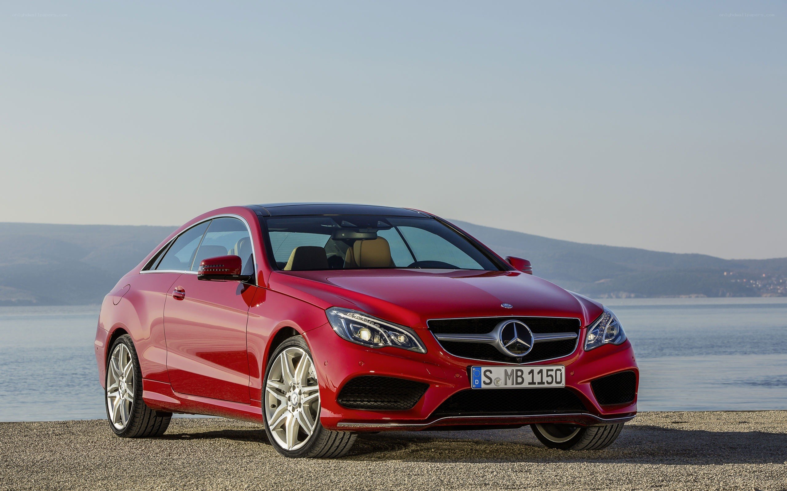 Red Mercedes-Benz E-Class Coupe