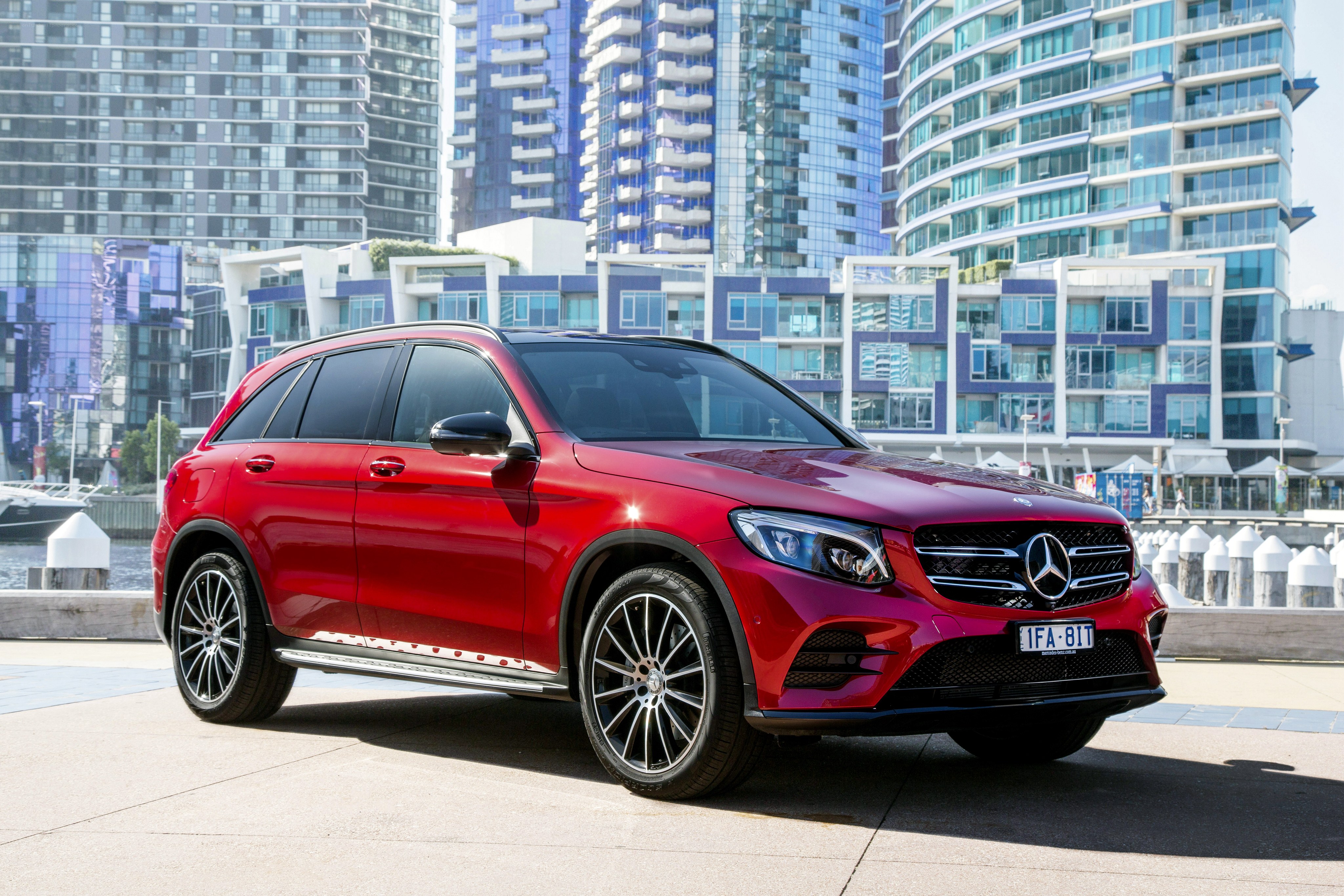 Red Mercedes-Benz GLC SUV