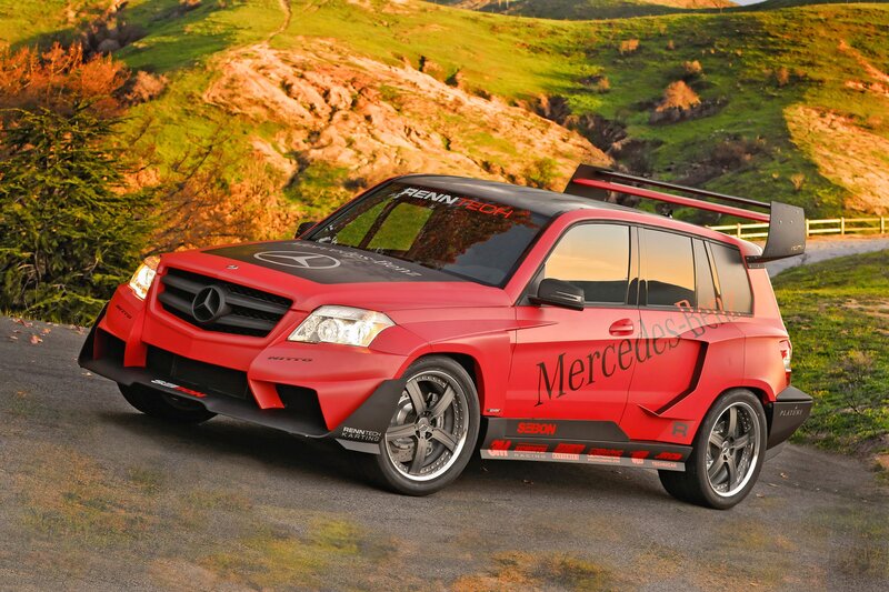 Red Mercedes-Benz GLK Race Car