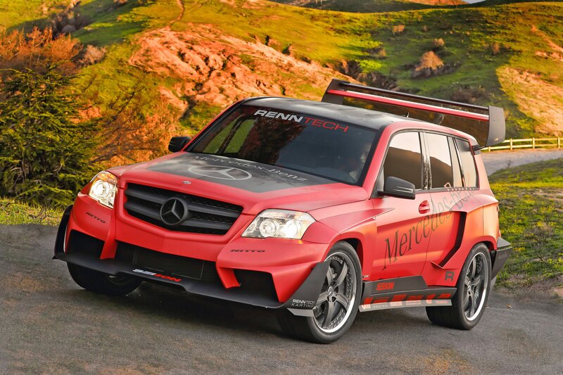 Red Mercedes-Benz GLK-Racing SUV