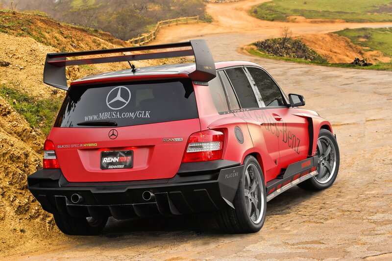 Red Mercedes-Benz GLK350 race car