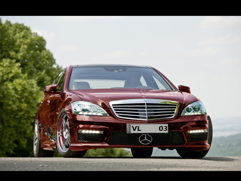 red mercedes-benz s-class