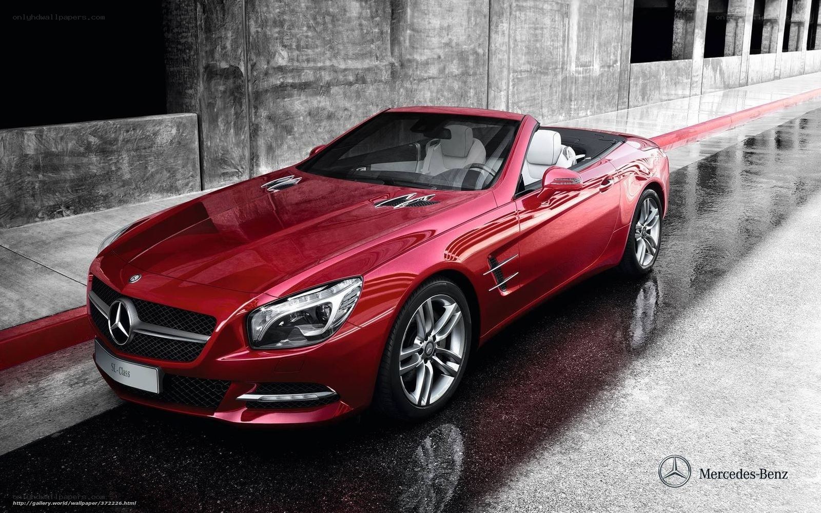 Red Mercedes-Benz SL-Class convertible