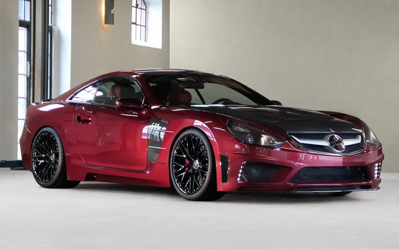 Red Mercedes-Benz SL55 AMG