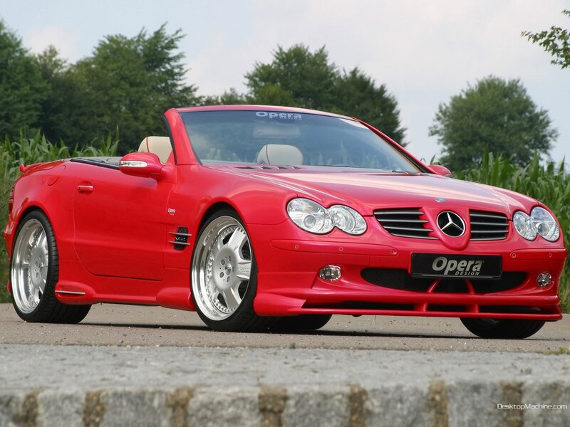 Red Mercedes-Benz SLK with Opera Design