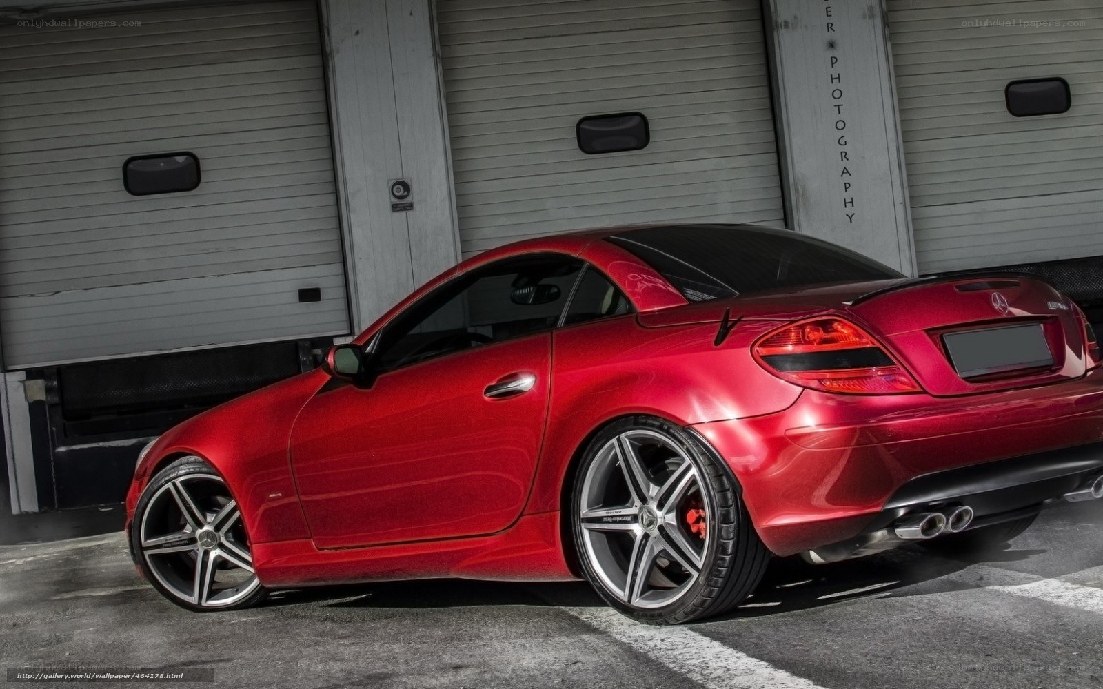 Red Mercedes-Benz SLK