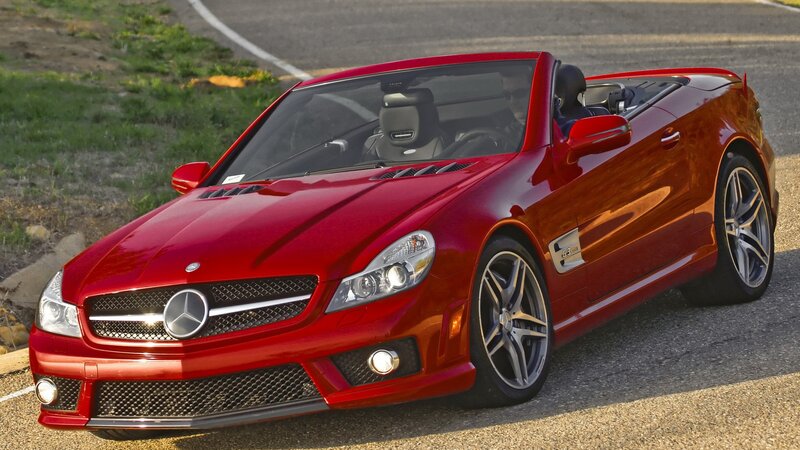 Red Mercedes-Benz SLK55 AMG