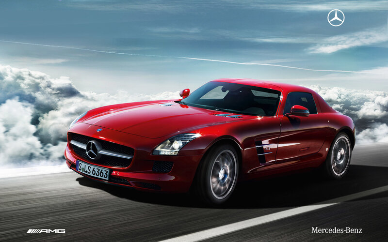 Red Mercedes-Benz SLS AMG