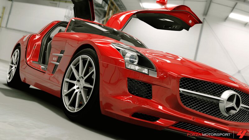 Red Mercedes-Benz SLS AMG