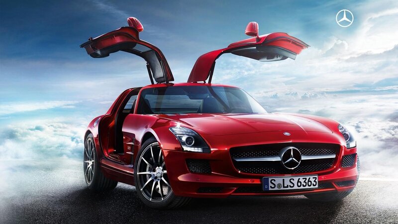 Red Mercedes-Benz SLS AMG