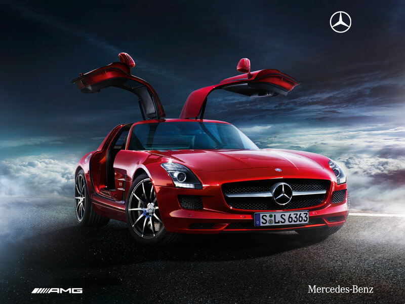 Red Mercedes-Benz SLS AMG
