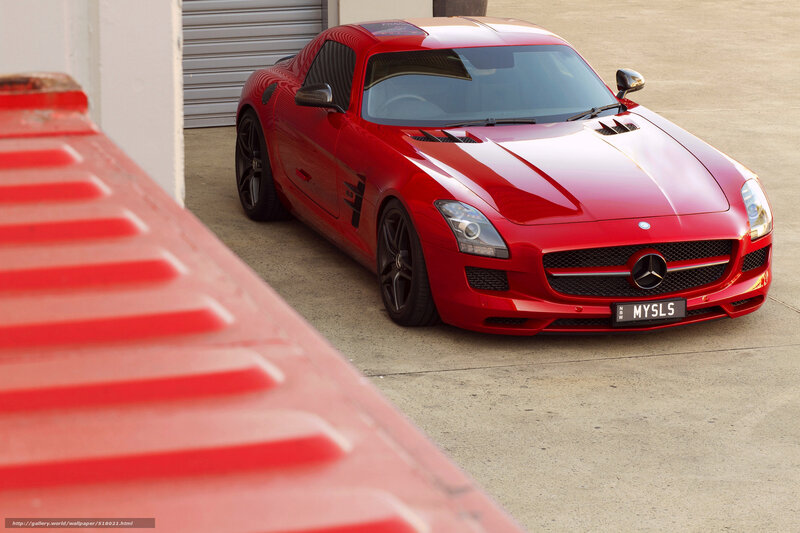 Red Mercedes-Benz SLS AMG