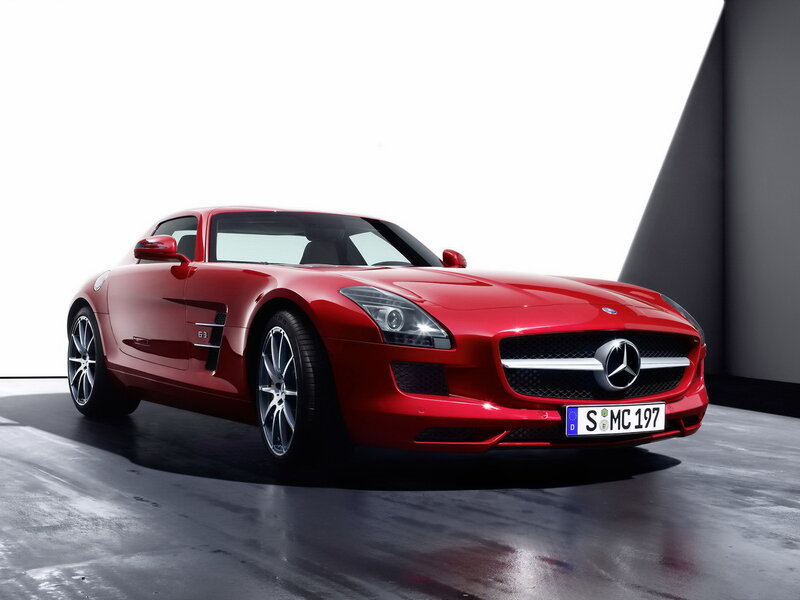 Red Mercedes-benz Sls Amg — Dramatic, Photograph