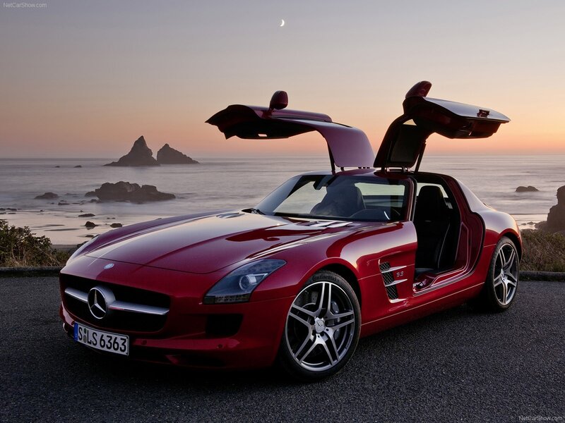 Red Mercedes-benz Sls Amg — Serene