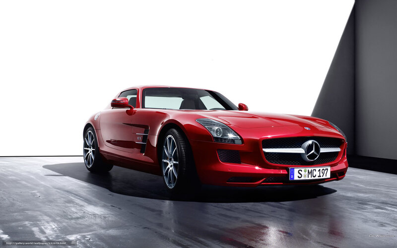 Red Mercedes-Benz SLS AMG