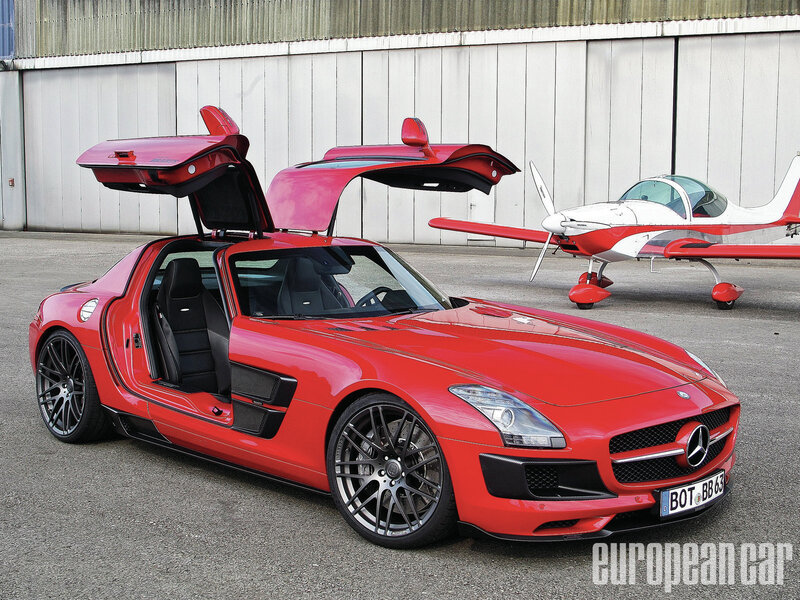 Red Mercedes-benz Sports Car — Dramatic, Photograph, Airplane