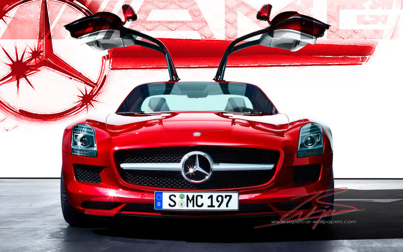 Red Mercedes-benz Sports Car — Dramatic
