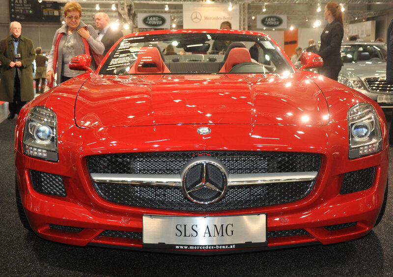 Red Mercedes-benz Sports Car — Showroom