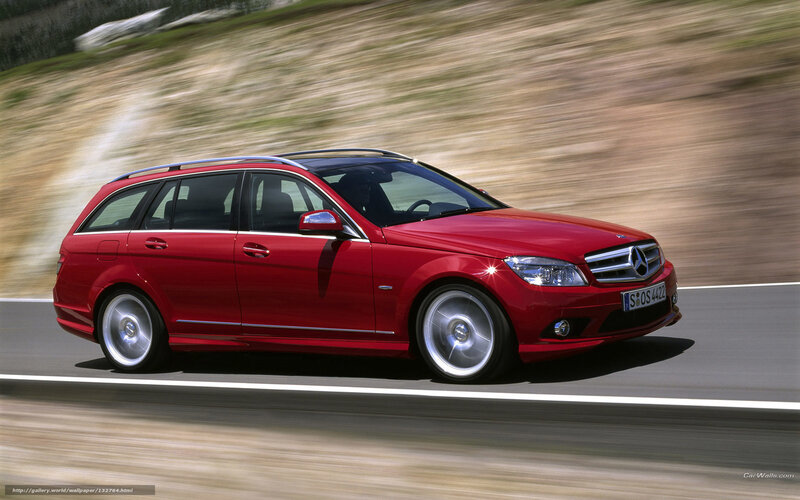 Red Mercedes-benz Station Wagon — Dynamic