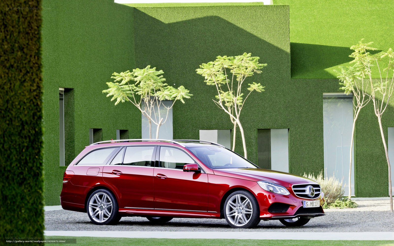 Red Mercedes-Benz station wagon