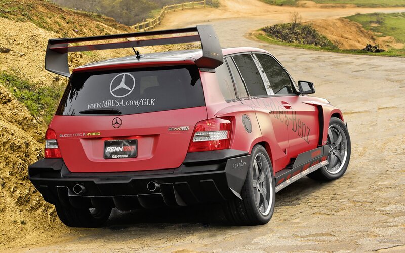 red mercedes glk350 spec r hybrid