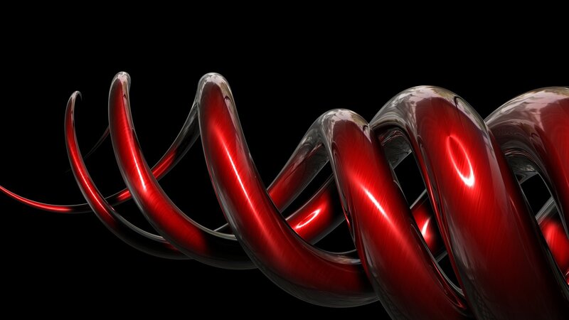 Red Metallic Spirals