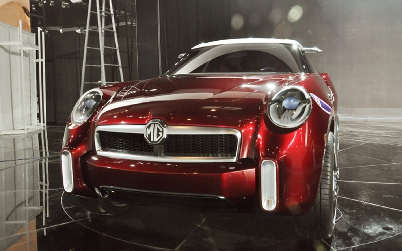 Red Mg Concept Car — Dramatic, Photograph