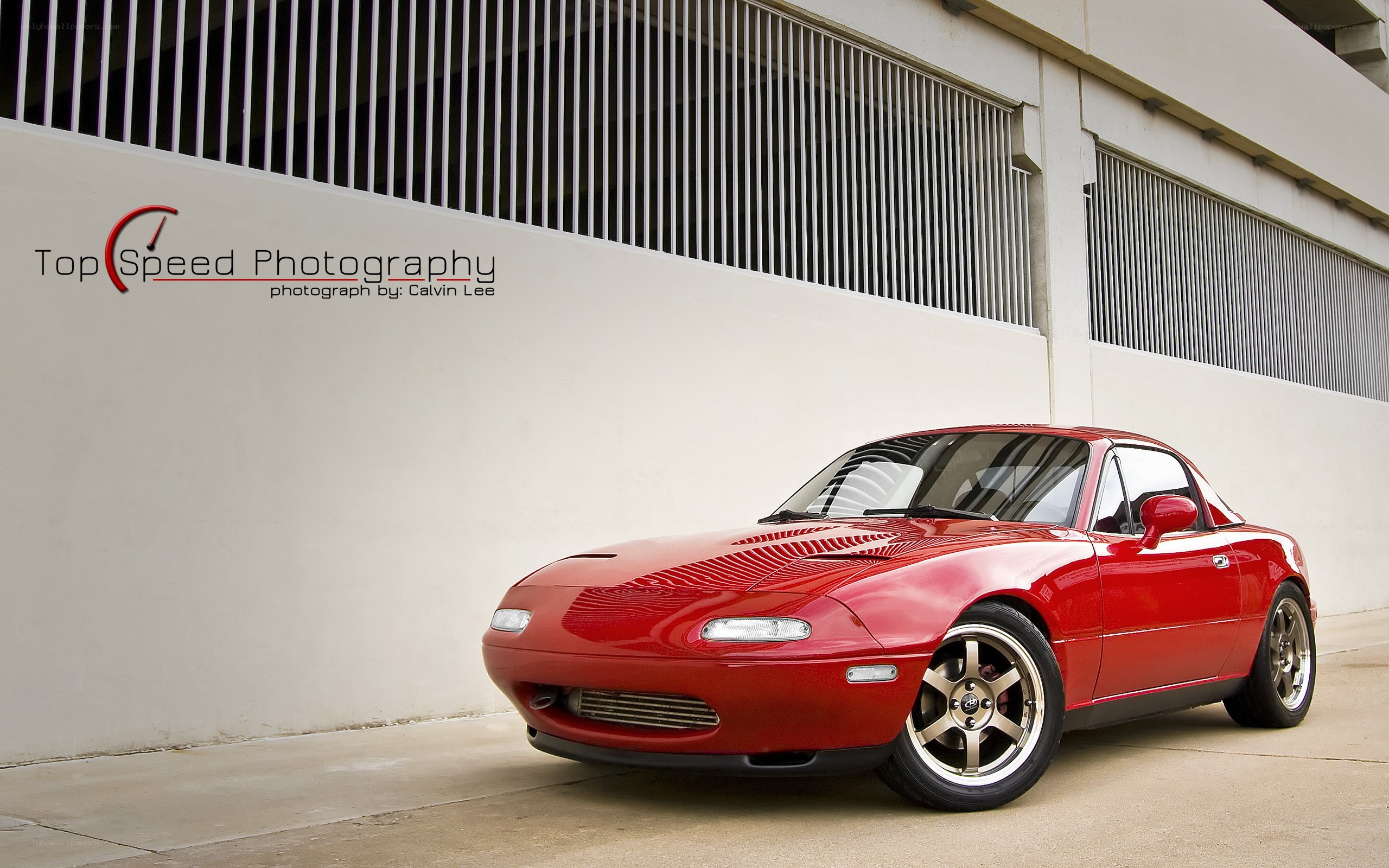 Red Miata sports car