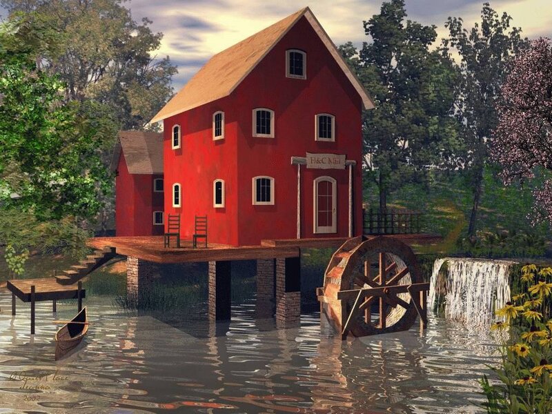 Red Mill by the River