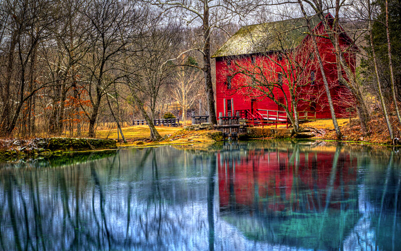 Red Mill by Water