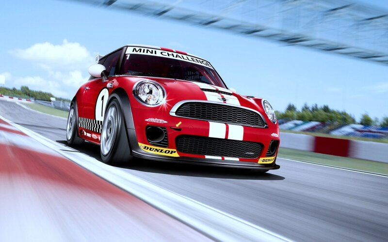 Red Mini Challenge race car