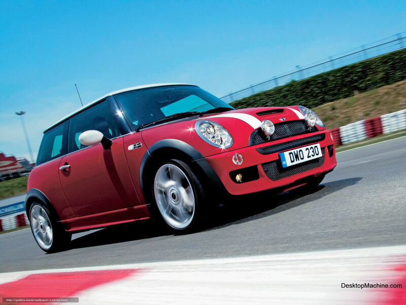 Red Mini Cooper Car — Dynamic, Afternoon, Photograph, Race Track