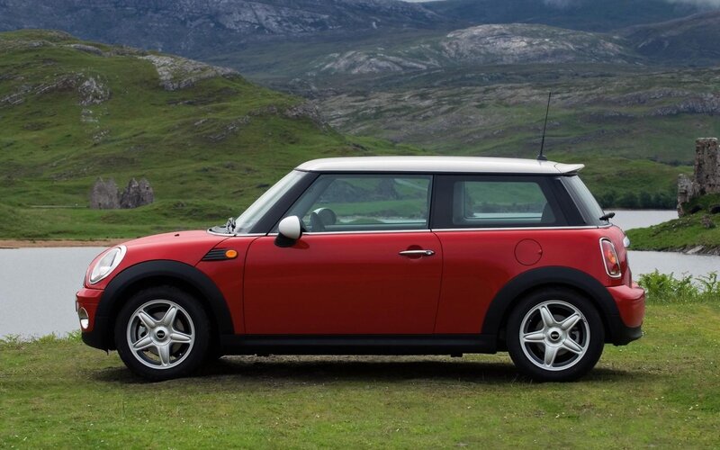 Red Mini Cooper Car — Serene, Photograph